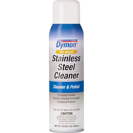 Dymon Stainless Steel Cleaner, 16oz, Aerosol, PK12 20920